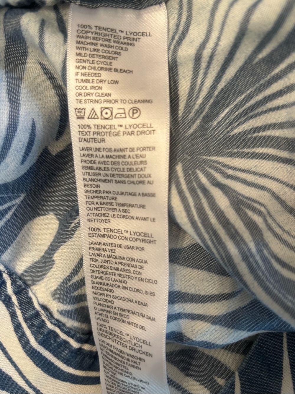 Tommy Bahama Blue & White Floral Midi Dress Large - Picture 7 of 7